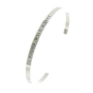 Inspirational Bracelet Young Wild and Free